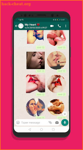 ملصقات الشفاه، قبلات الحب للواتساب - WhaStickerApp screenshot