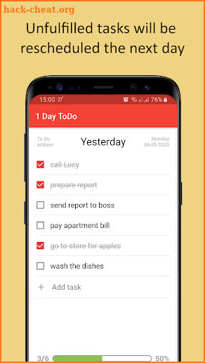 1 Day TODO – ToDo List for current day screenshot