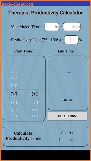 #1 Therapy Rehab Productivity Calculator screenshot