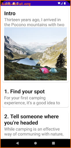10 Camping Tips for Beginners screenshot