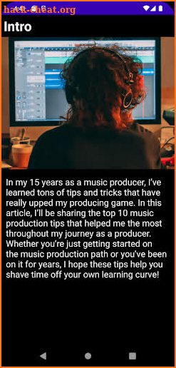 10 Music Production Tips screenshot