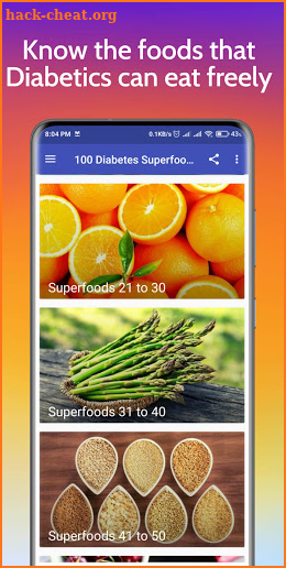 100 Diabetes Superfoods screenshot