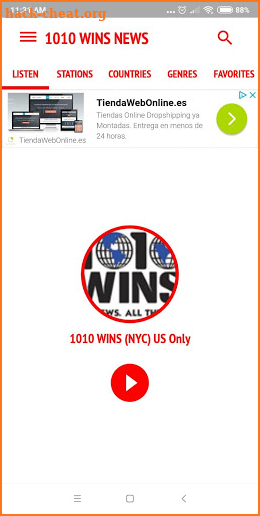1010 WINS News Radio New York screenshot