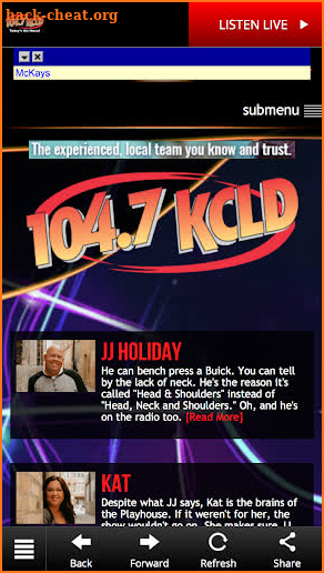 104.7 KCLD-FM screenshot
