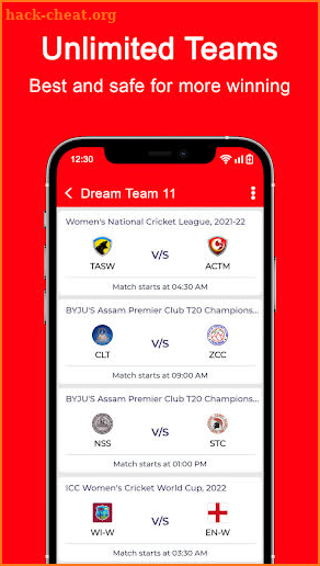 11 App - Team Prediction screenshot