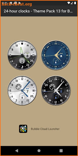 12/24-hour Analog Watch Face Pack for Bubble Cloud screenshot