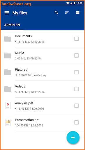 1&1 IONOS HiDrive screenshot