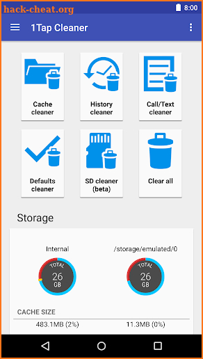 1Tap Cleaner (clear cache, history and call log) screenshot
