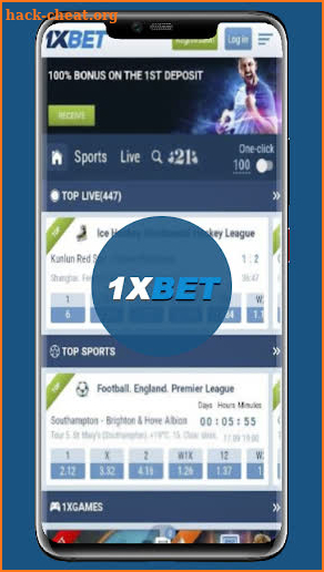 1XB : OneXBet Live Sports Results For 1XBET screenshot