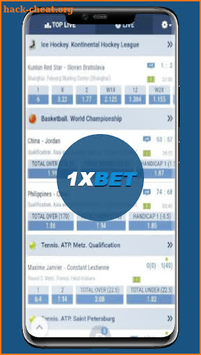 1XBET - Live Sports Results Guide screenshot