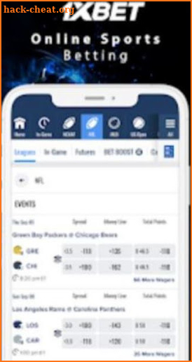 1xBet Mobile App Sports Bet Guide screenshot