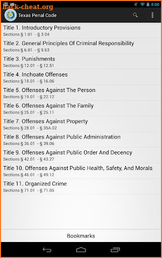 2016 TX Penal Code screenshot