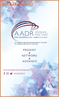 2018 AADR/CADR Annual Meeting screenshot