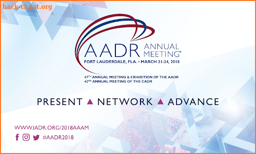 2018 AADR/CADR Annual Meeting screenshot