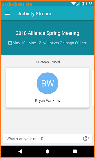 2018 Alliance Spring Meeting screenshot