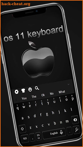 2018 Black Phone X  keyboard Theme screenshot
