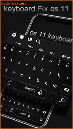 2018 Black Phone X  keyboard Theme screenshot