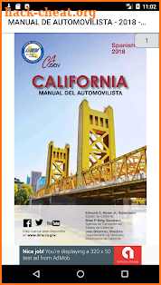 2018 CALIFORNIA MANUAL DE AUTOMOVILISTA screenshot