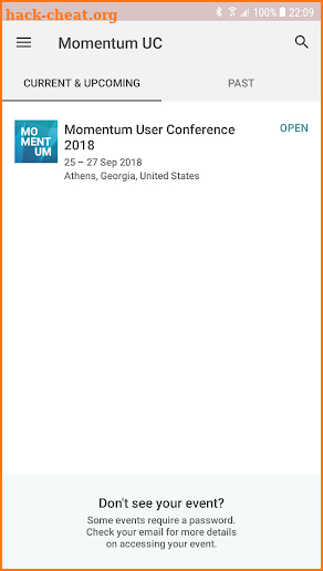 2018 Momentum User Conference screenshot