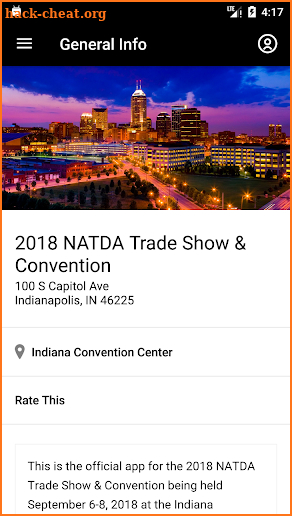 2018 NATDA Trade Show screenshot