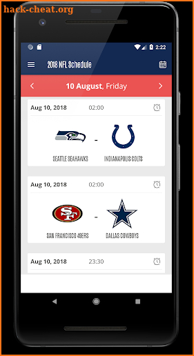 2018 NFL Football Schedule, Scores & Reminder screenshot