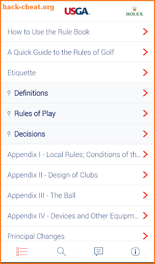 2018 Rules of Golf screenshot