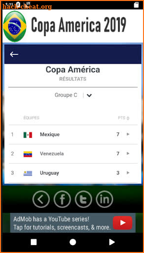 2019 Copa América screenshot