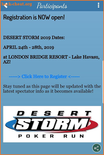 2019 Desert Storm Official Event App screenshot