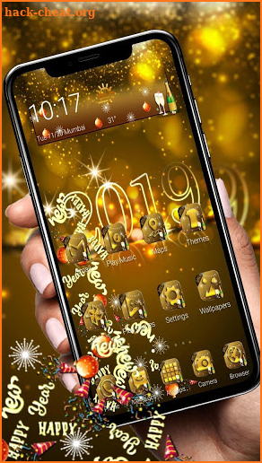 2019 Golden Shiny Celebration New Year Gravity The screenshot