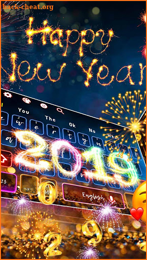 2019 Happy New Year Keyboard Theme screenshot