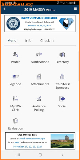 2019 MASSW Conference App screenshot