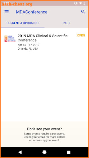 2019 MDA Conference App screenshot