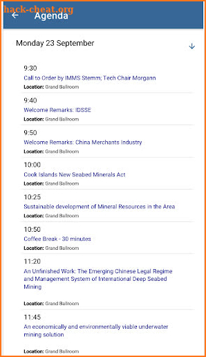 2019 UMC Underwater Mining Conference screenshot