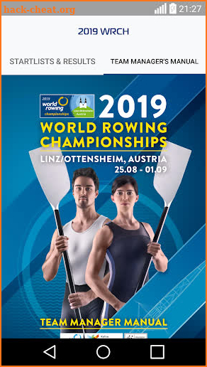 2019 World Rowing Championships screenshot