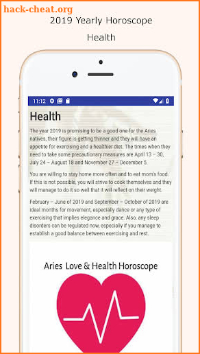 2019 yearly horoscope screenshot