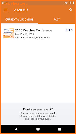 2020 Coaches Conference screenshot