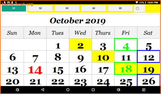 2020 ColorCal USPS All Color Carrier SDO Calendar screenshot