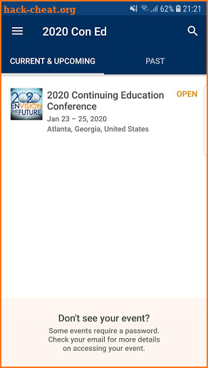 2020 Continuing Education screenshot