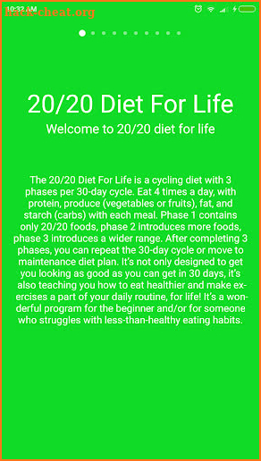 20/20 Diet For Your Life screenshot