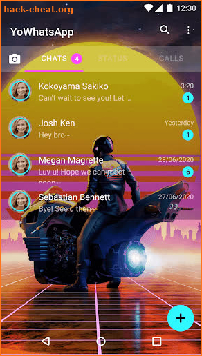 2021 Cyberpunk Moto Theme -> GB Whats Plus Azul screenshot