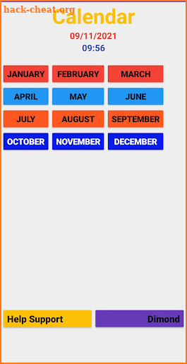 2022 Calendar screenshot