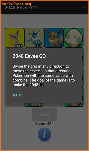 2048 Eevee GO screenshot