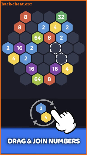 2048 Hexagon - Number Puzzle Game screenshot