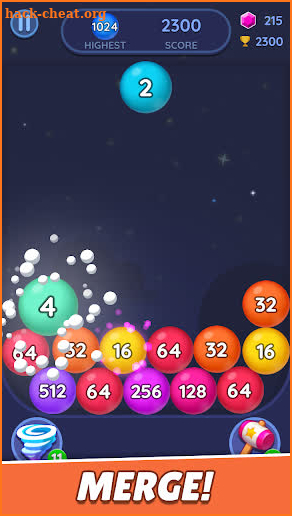 2048 Merge Bubbles! screenshot