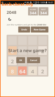2048 puzzle screenshot