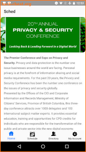 20th Annual Privacy & Security Conference screenshot