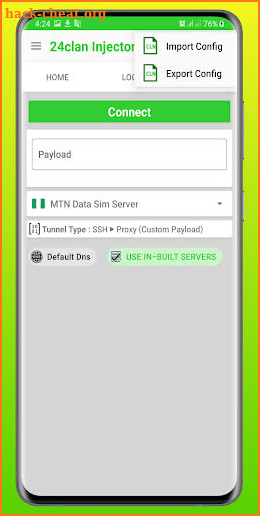 24clan Injector - SSH/HTTP/SSL TUNNEL VPN screenshot