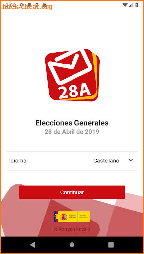 28A Elecciones Generales 2019 screenshot