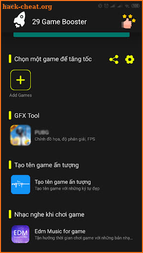 29 Game Booster, Gfx tool, Nickname generation screenshot