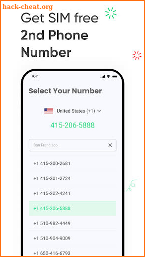 2nd Phone Number App. Second Line Local Numbers screenshot